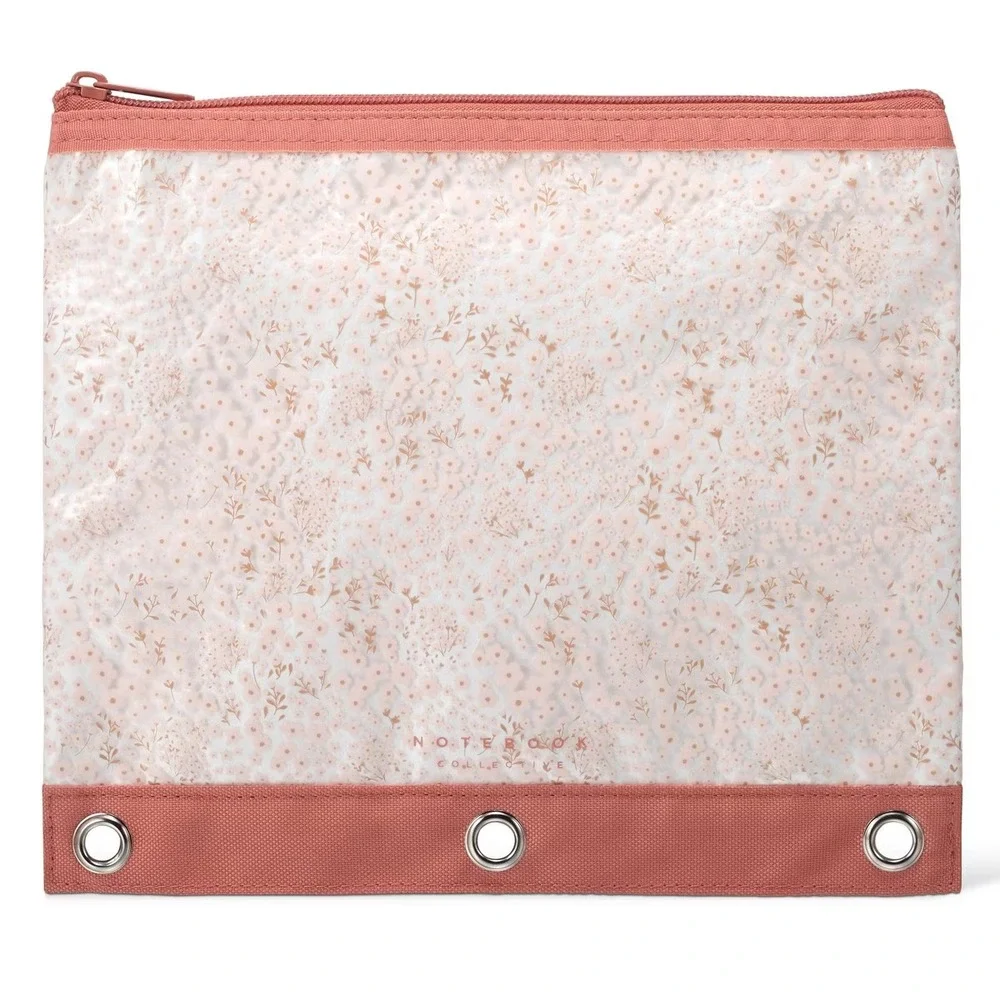 2 Pack Notebook Collective Pink Floral Double Layer Binder Pouch